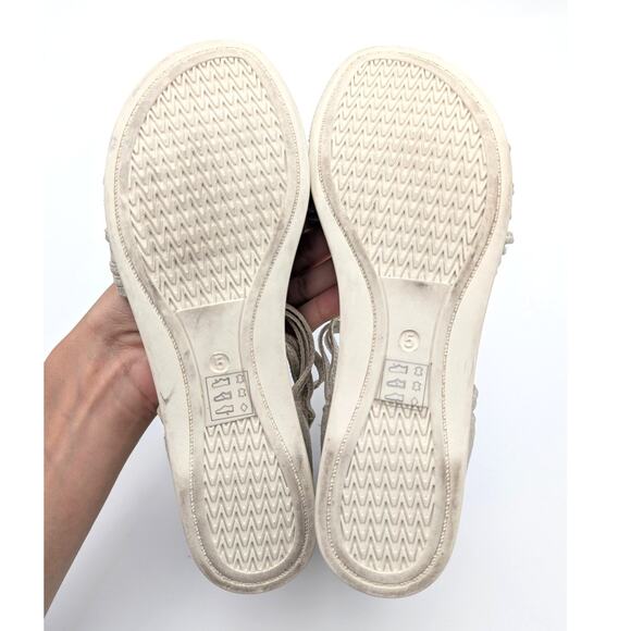 Eileen Fisher Shae Strappy Sandal Women's Back Zip Platinum Size US5 EU36 - Picture 8 of 9